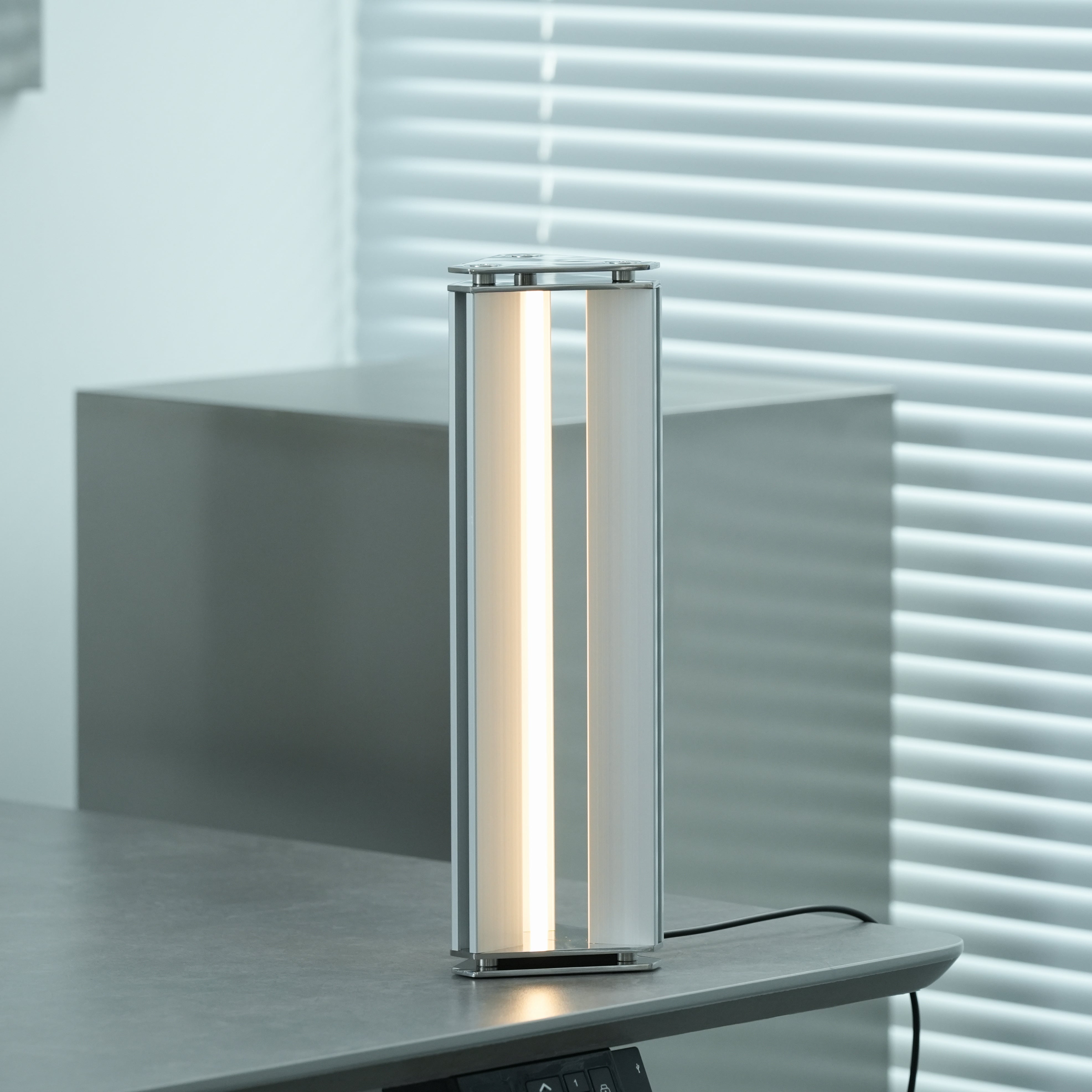 Mustdesk Minimalist Modern Metal Ambient Light, Designer Style Metal Lamp
