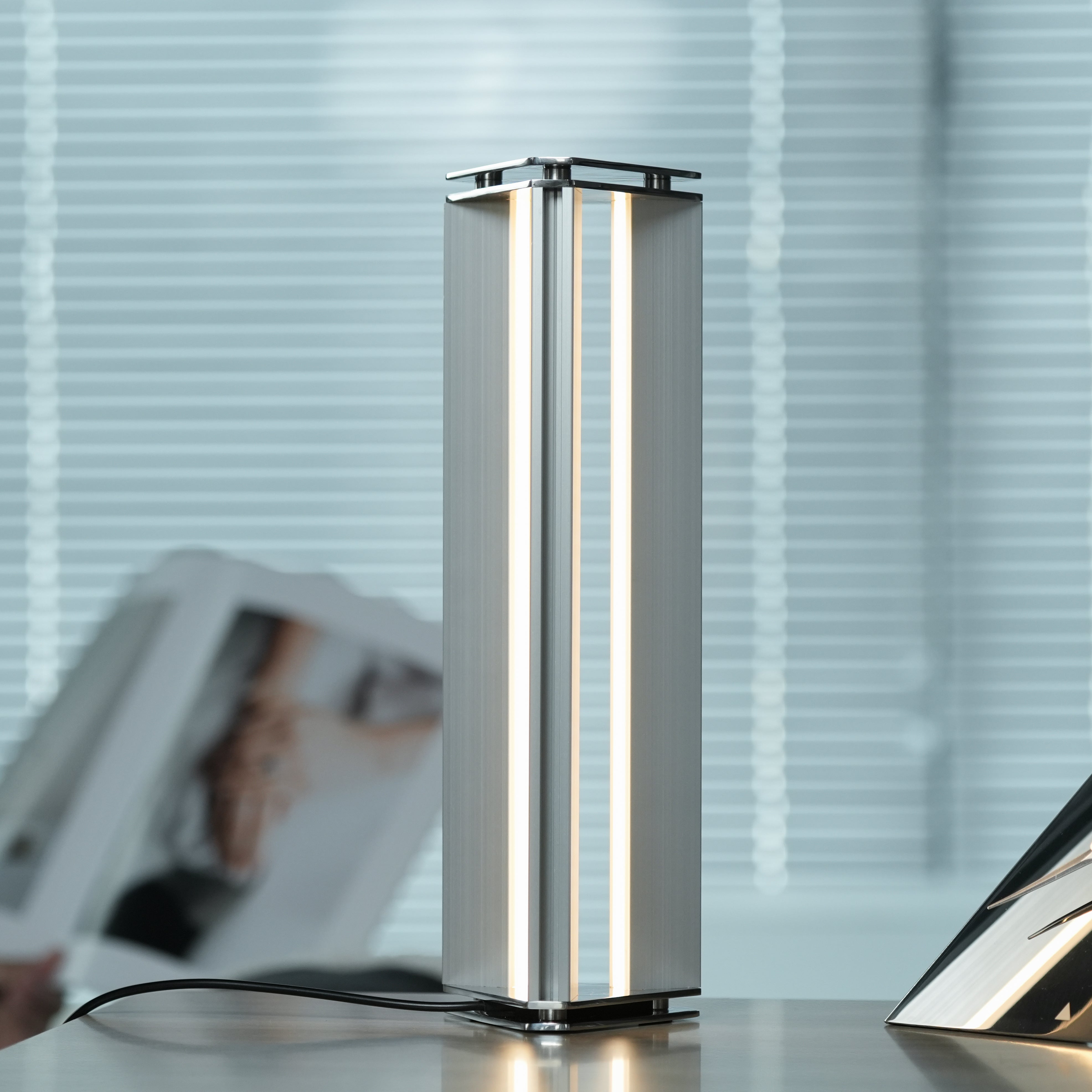 Mustdesk Minimalist Modern Metal Ambient Light, Designer Style Metal Lamp